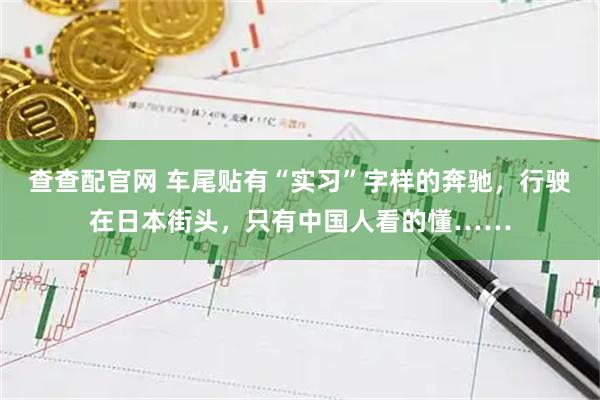 查查配官网 车尾贴有“实习”字样的奔驰，行驶在日本街头，只有中国人看的懂……